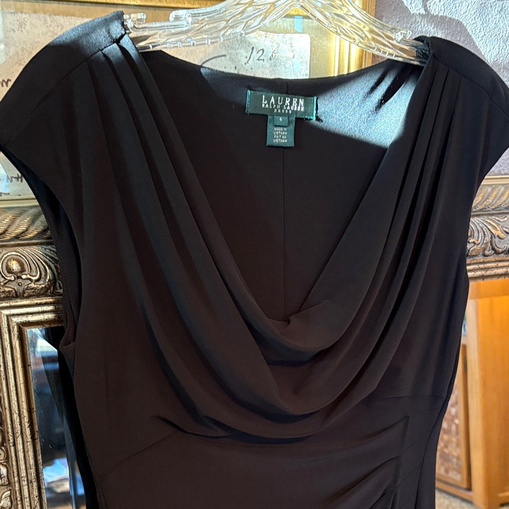 Lauren Ralph Lauren Elegant Black Midi Dress